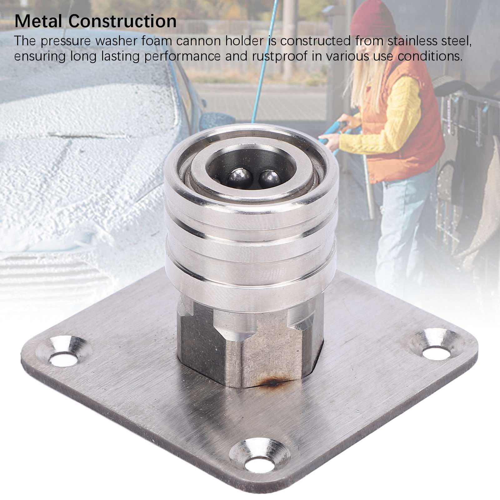 »New Pair Of Pressure Washer Foam Cannon Holder 1/4in Quick Connect Wall Mount