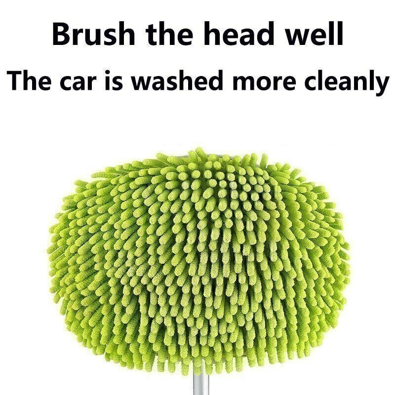 Car Wash Brush Extendable Pole Revolving Care Washing Brush Sponge Cleaning Tool
