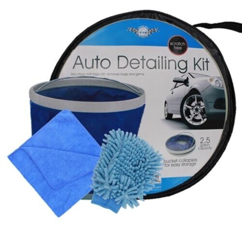 Sterling Accessories AUTO Detailing Kit Complete W/Collapsible Bucket NEW