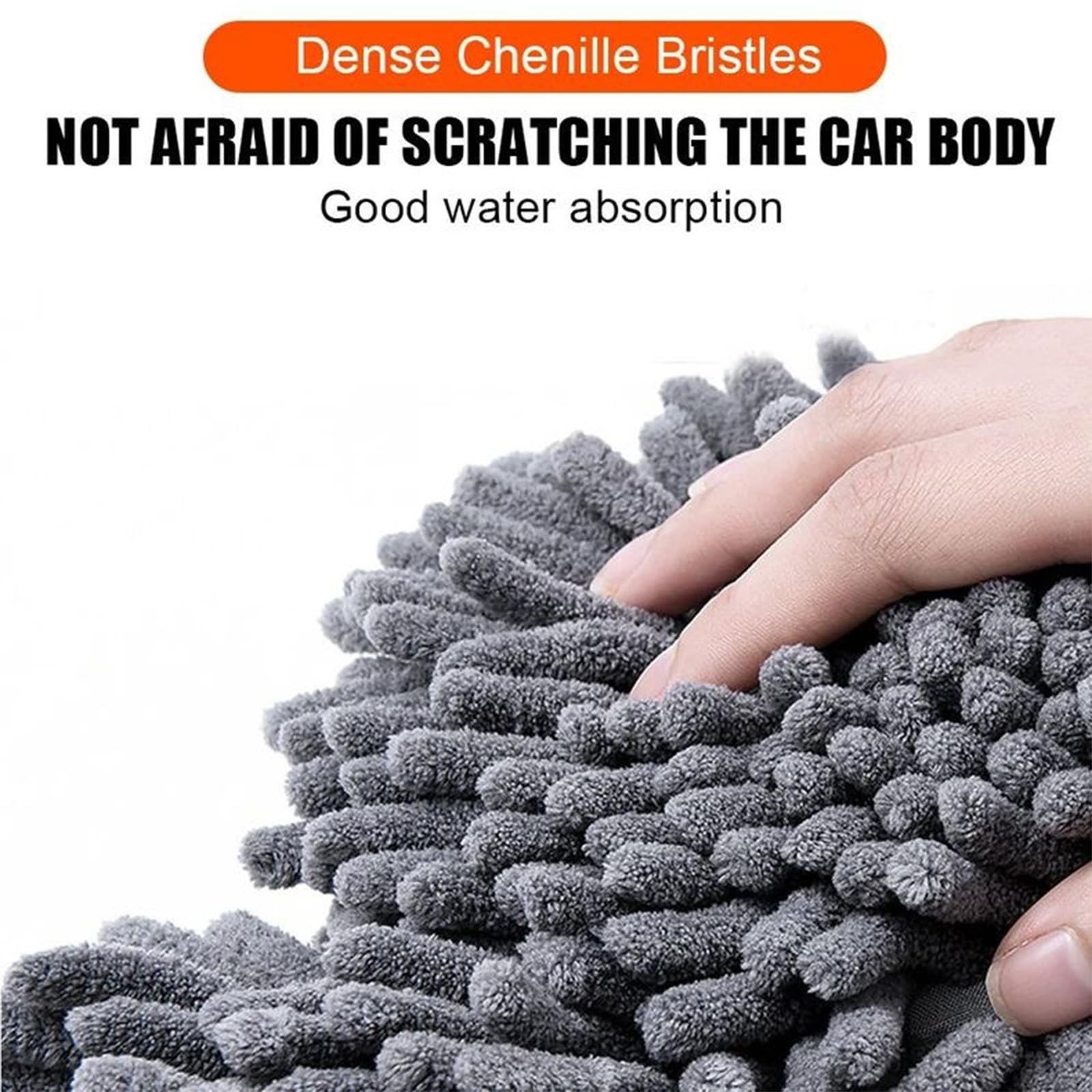 Retractable Double Head Car Wash Brush – 360° Rotating Microfiber Mop Kit, Scrat