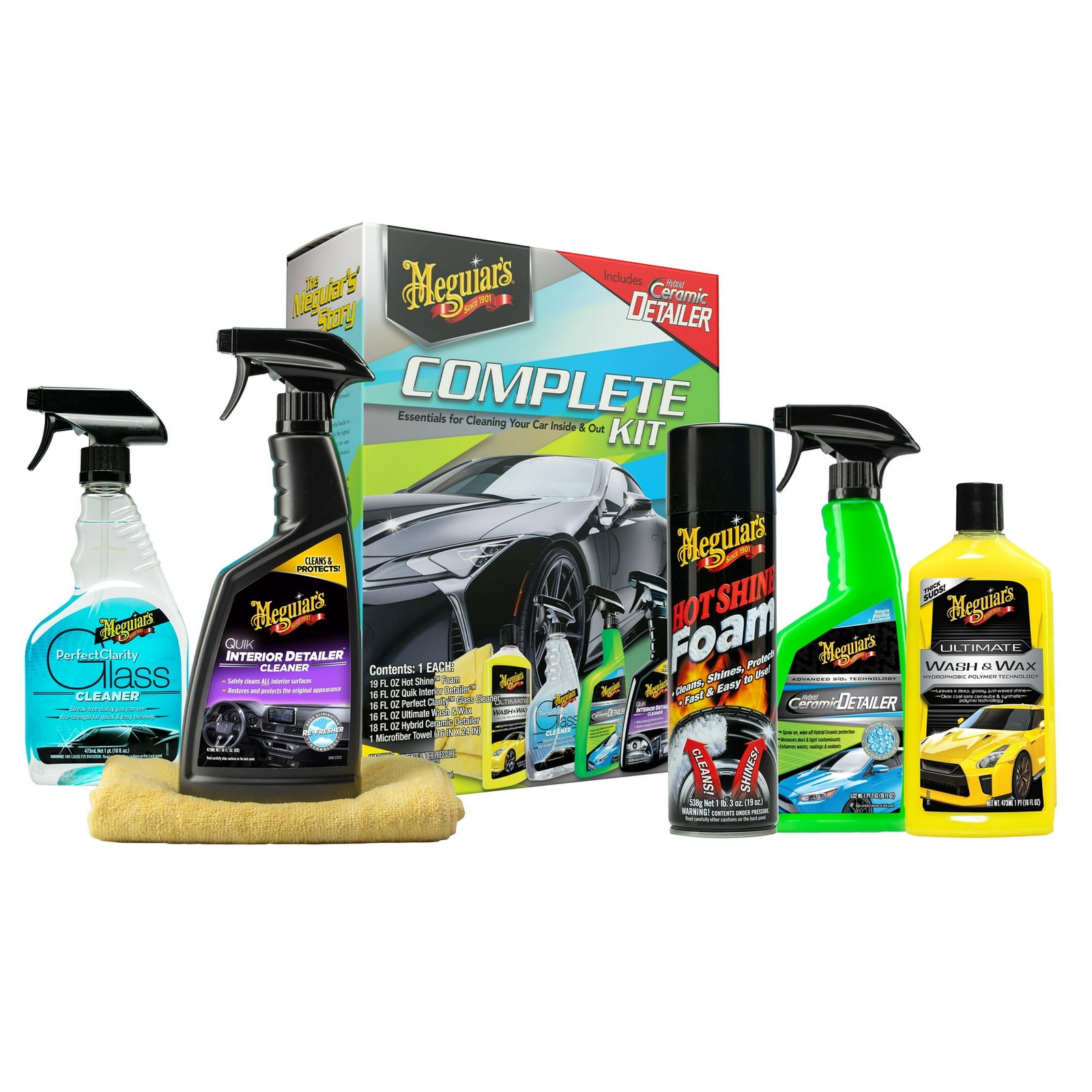Complete Car Care Kit, Car Detailing Gift Set for Car Lovers, Men, Dads..