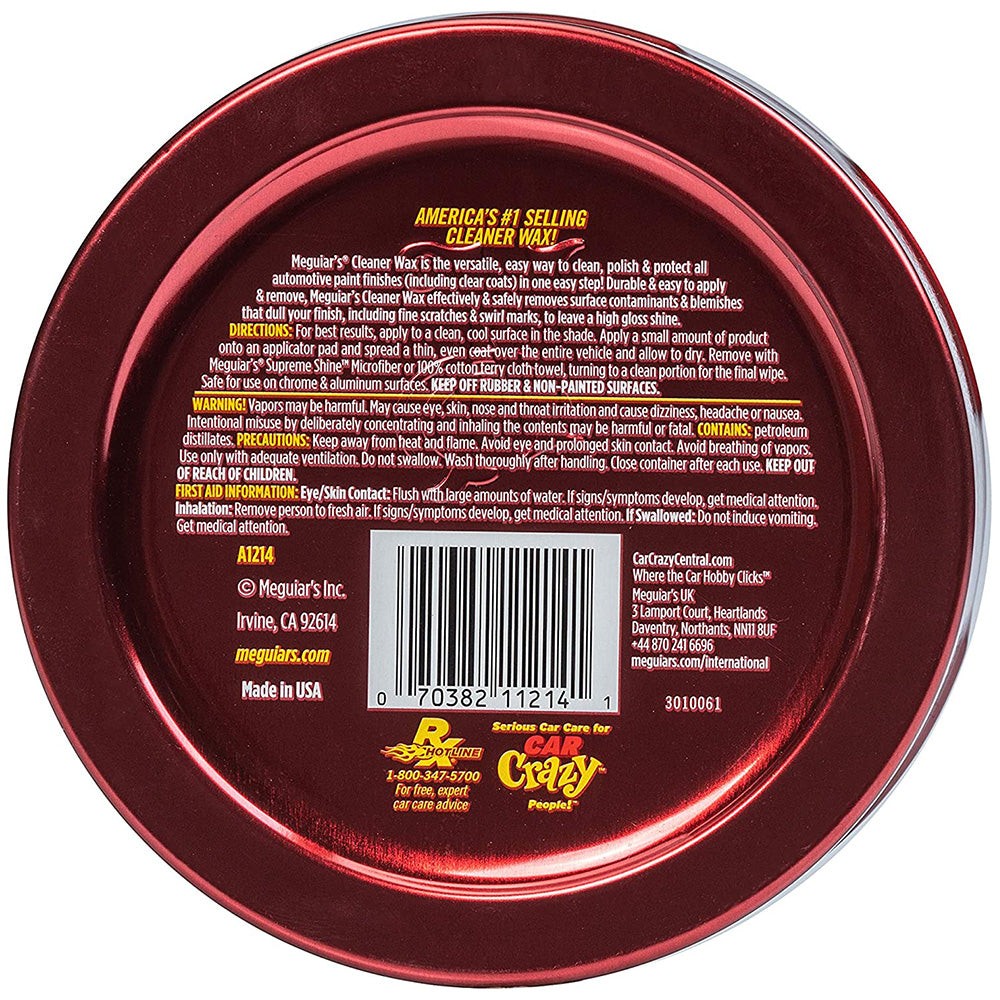 Meguiars A1214 Cleaner Paste Wax with Foam Applicator