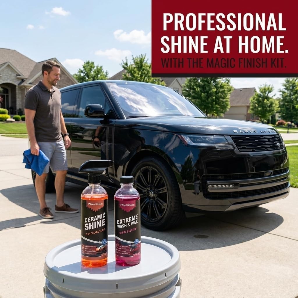 Magic Finish Car Wash & Ceramic Shine Bundle – Extreme Berry Foam Wash + Ceramic