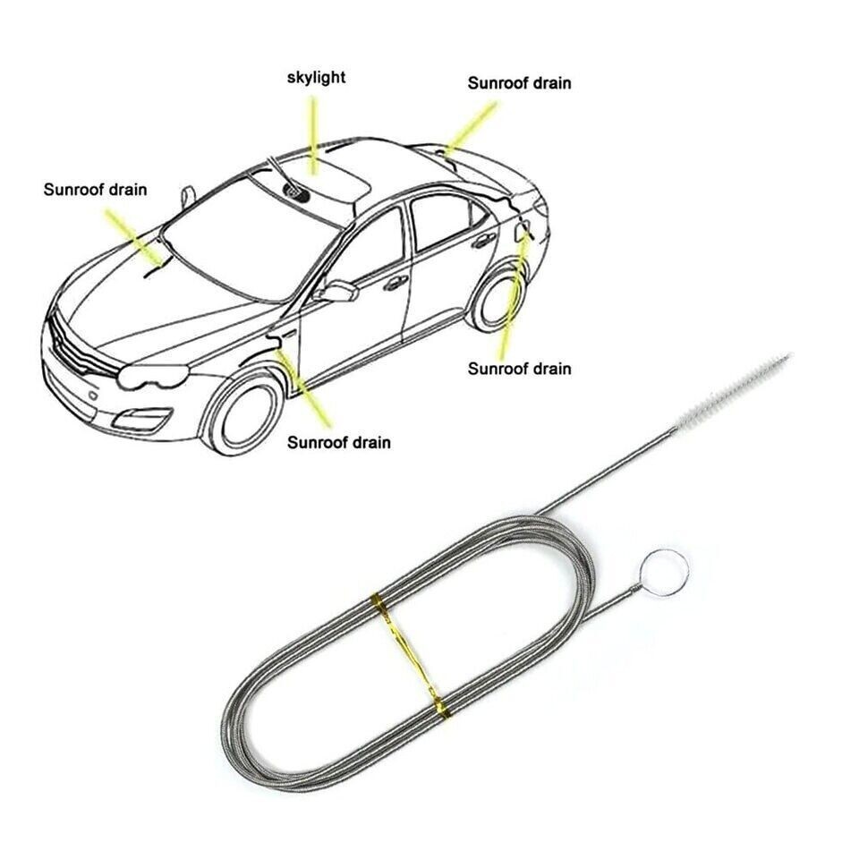 USA Auto Sunroof Drain Cleaning Tool 61 Inch Flexible Long Pipe Cleaner NEW