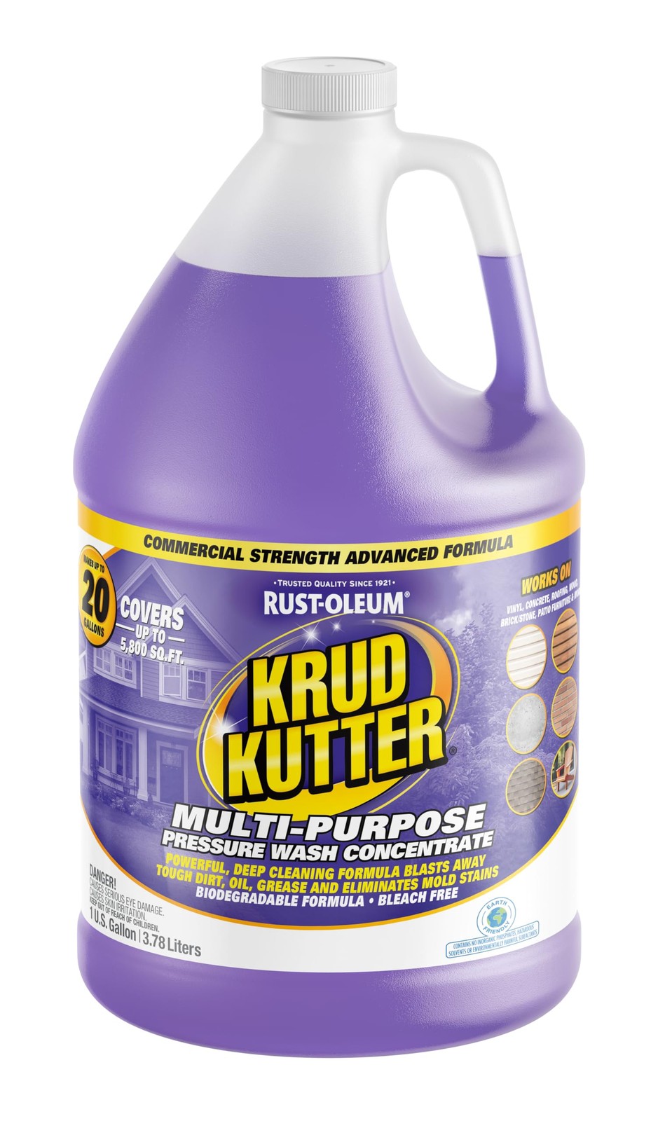 Pressure Washer Concentrate Multi Purpose 1 Gallon Outdoor Cleaner Krud Kutter