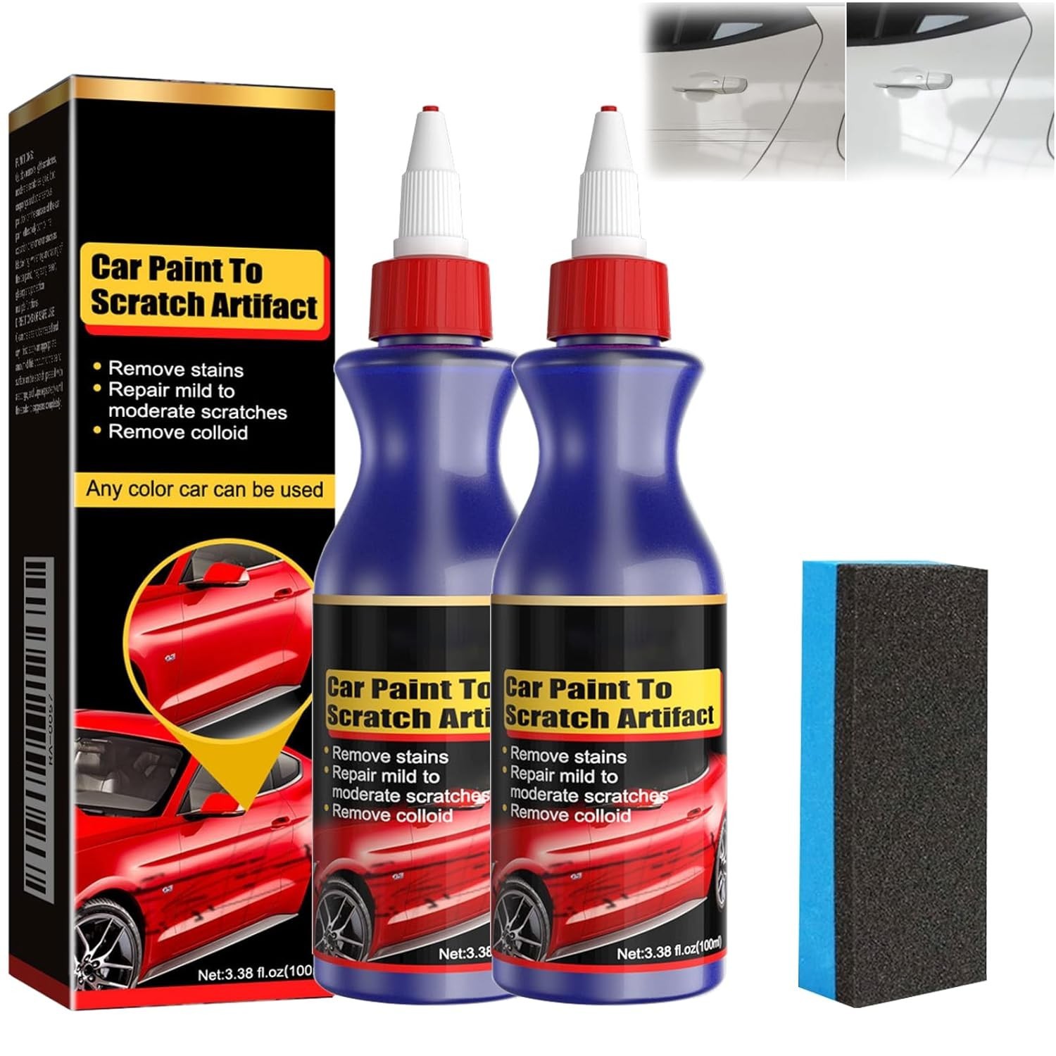 Car Scratch Remover 2 Pack Instant Paint Repair Kit for Deep Vehicle Scratches