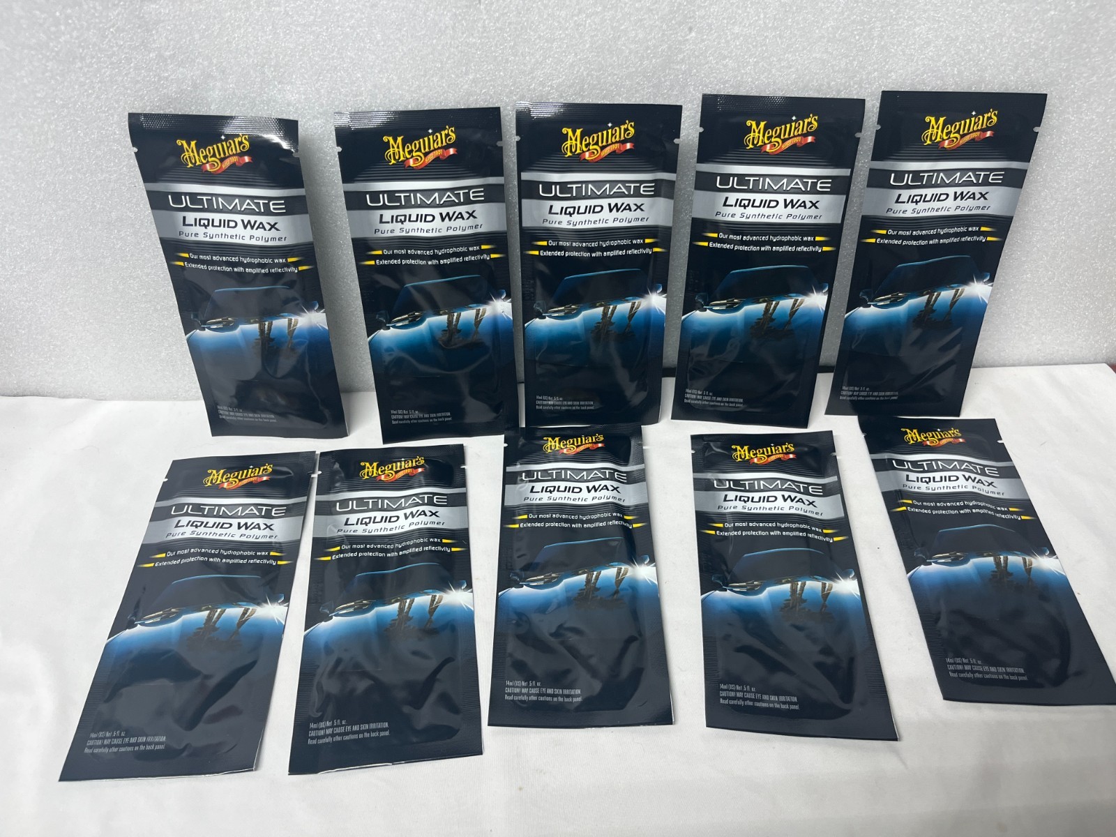 LOT OF 10 MEGUIAR’S CHEMIA SAMOCHODOWA G18216T ULTIMATE WAX SAMPLE 14ML