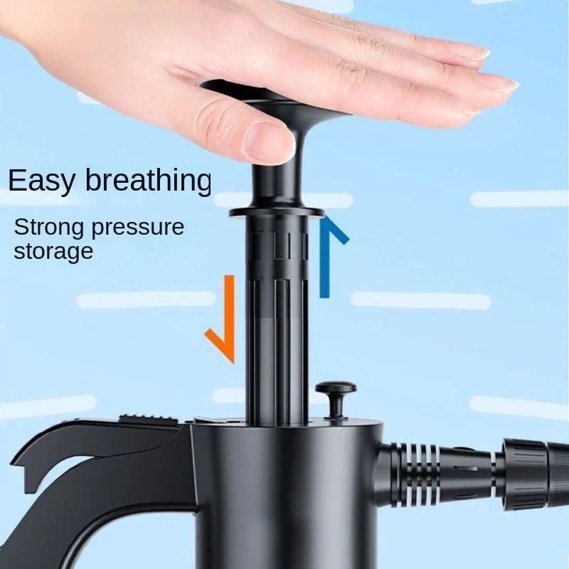 2L Hand Pump Foam Sprayer Snow Foam Cannon Car Wash Spray Bottle 3 Nozzles