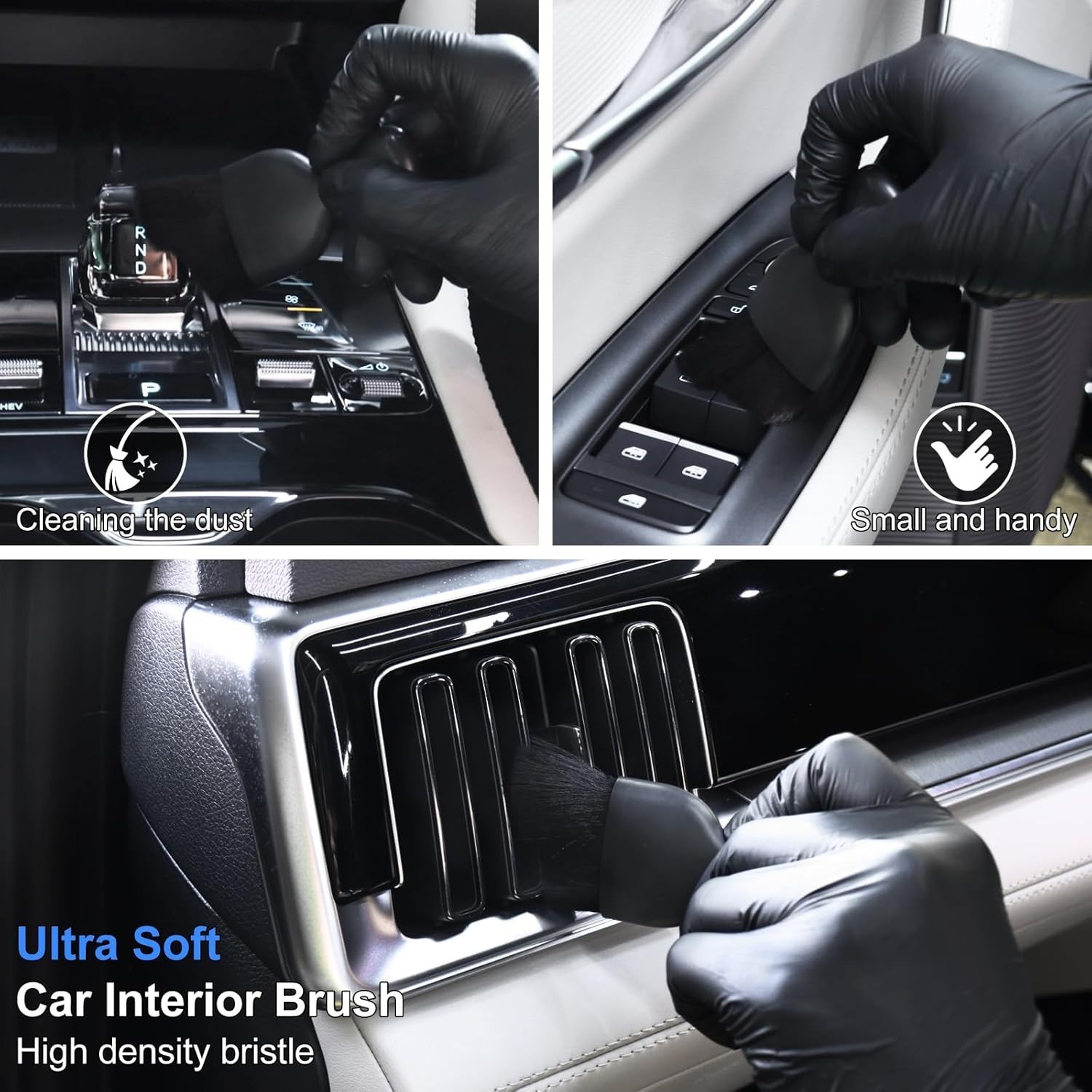 Ultimate 10PCS Car Cleaning Kit: Brushes, Duster, Gel & Microfiber Towels