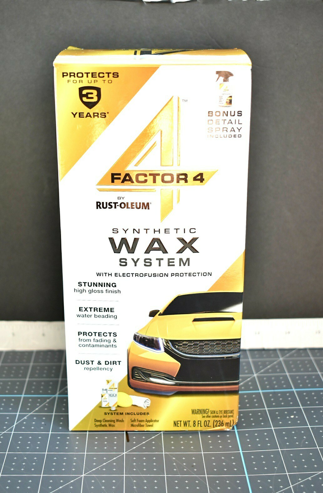 Rust-Oleum Factor 4 Synthetic Car Wax System 345537 New Sealed Box Wash & Wax