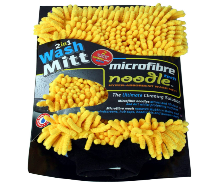 NEW KENT CAR CARE 2 IN 1 MICROFIBRE NOODLE MESH WASH MITT Cleaning Sponge Q2429