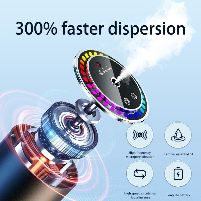 Car Aromatherapy Perfume Automatic Spray Odor Remover Star Light Diffuser 50ml