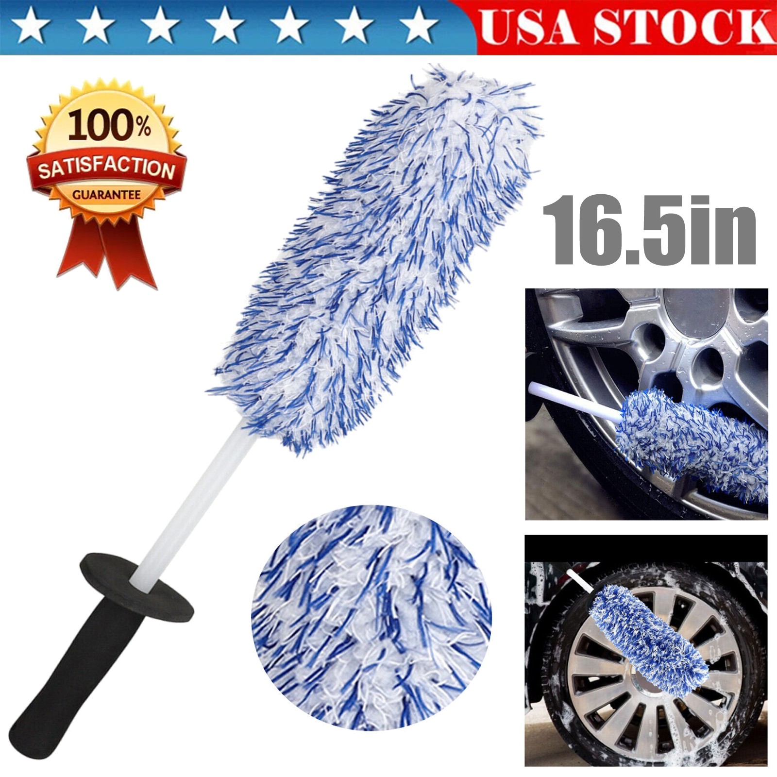Car Alloy Wheel Cleaning Brush Tool Tire Washing Clean Soft Bristle Cleaner USA