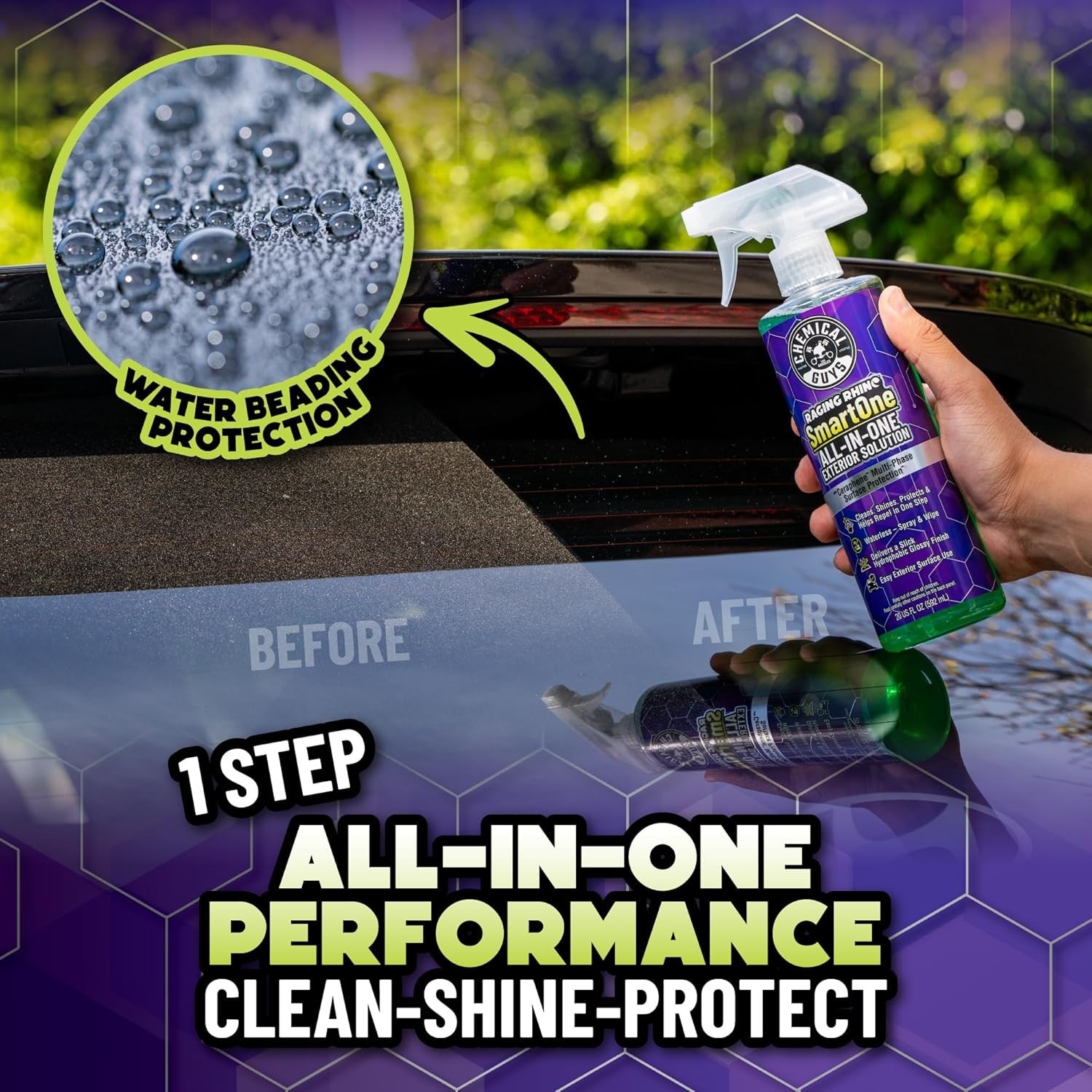 New Raging Rhino Waterless Car Wash And Quick Detailer Spray No Rinse 20 Fl Oz