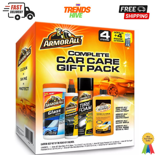 All Complete Detailing Car Care 10 Pieces Cleaning Set Kit glass wipes car tire