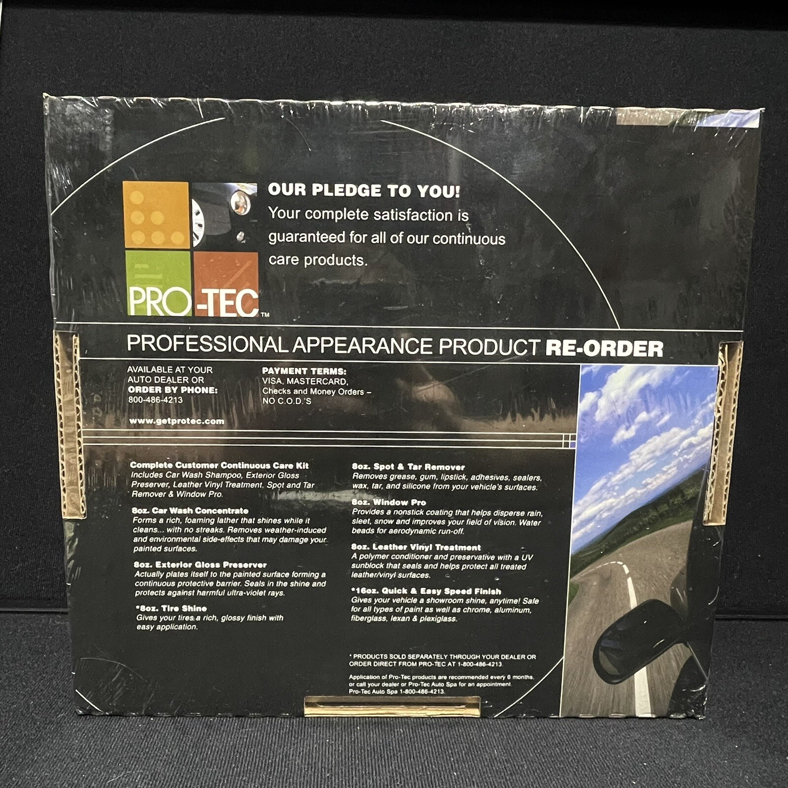 Pro Tec Deluxe Auto Appearance Kit 5 Bottles 2 Applicator Pads Brand New