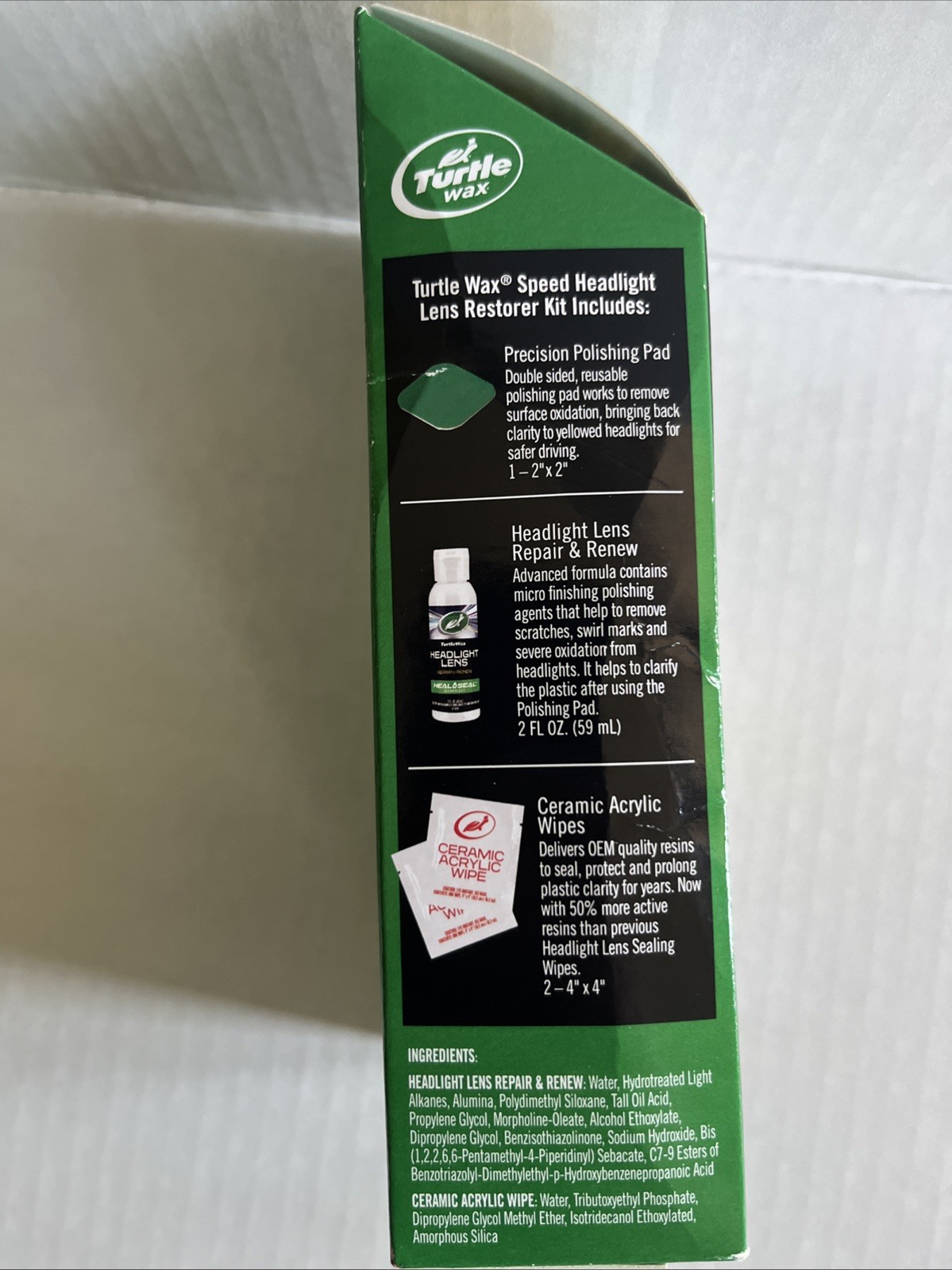 Turtle Wax Speed Headlight Lens Restorer Kit – Heal & Seal Technology