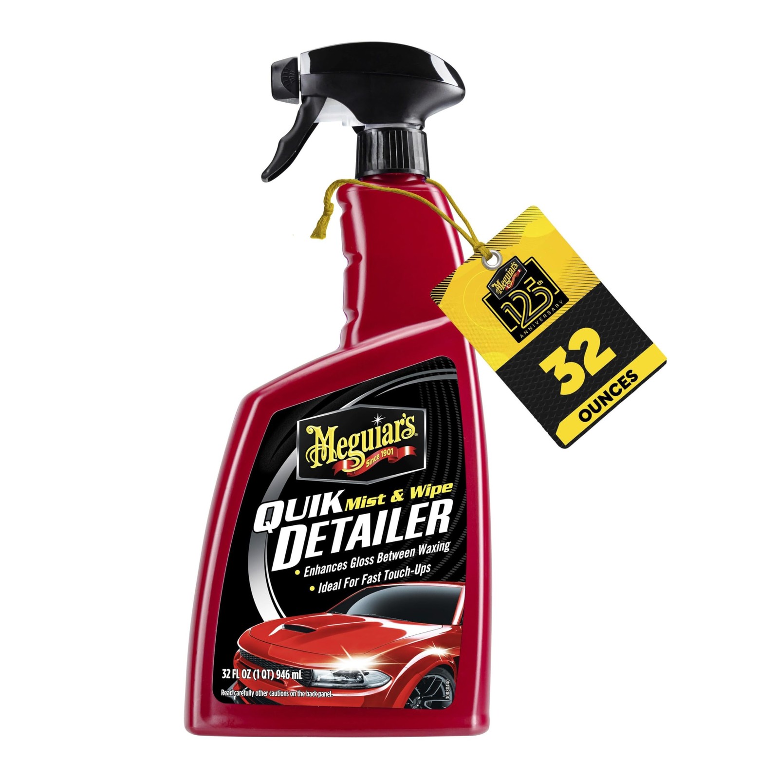 Meguiar’s Quik Detailer, Mist & Wipe Car Detailing 32 Fl Oz (Pack of 1)