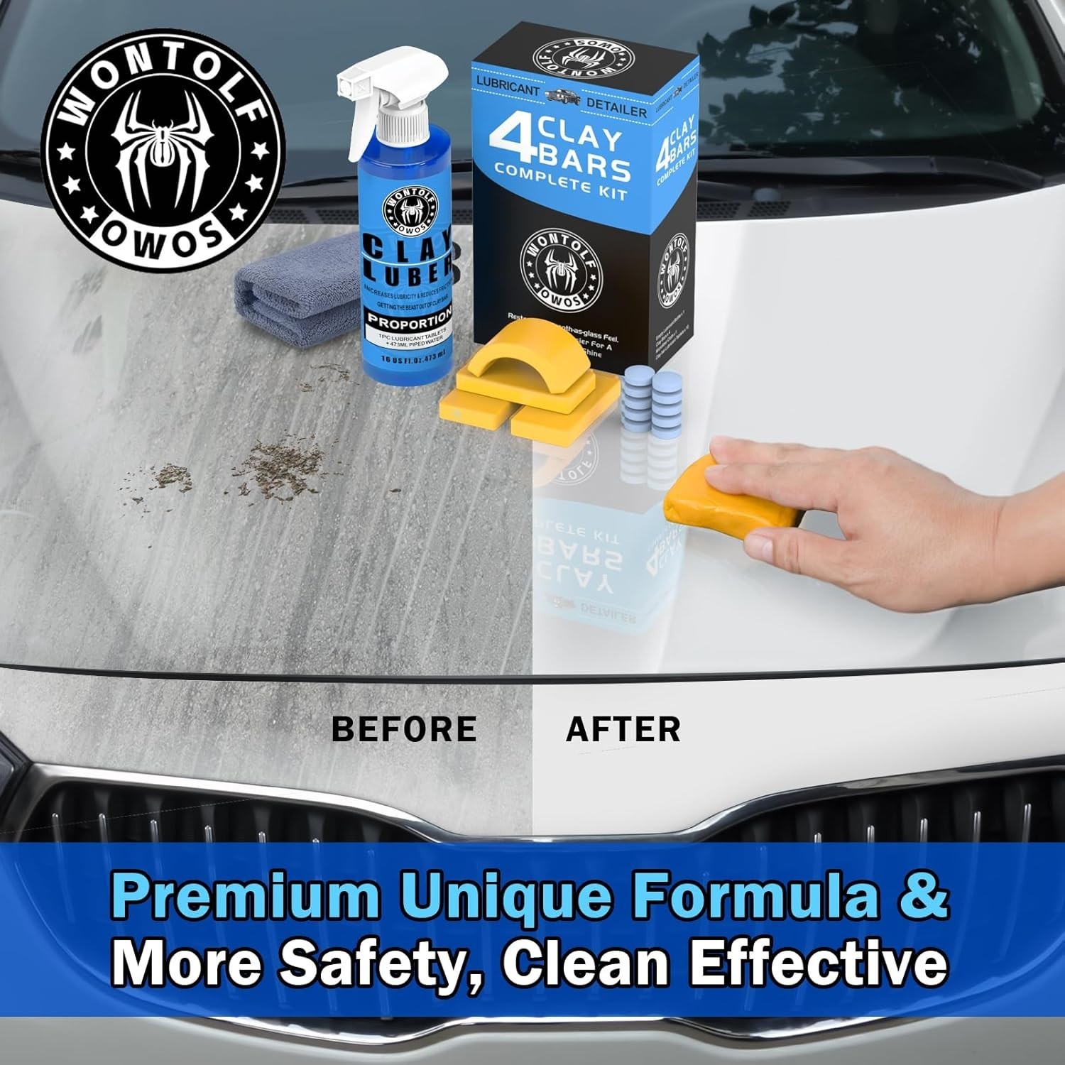 Clay Bar Kit, Complete Clay Bars Auto Detailing Clay Luber Lubricant Car Wash…