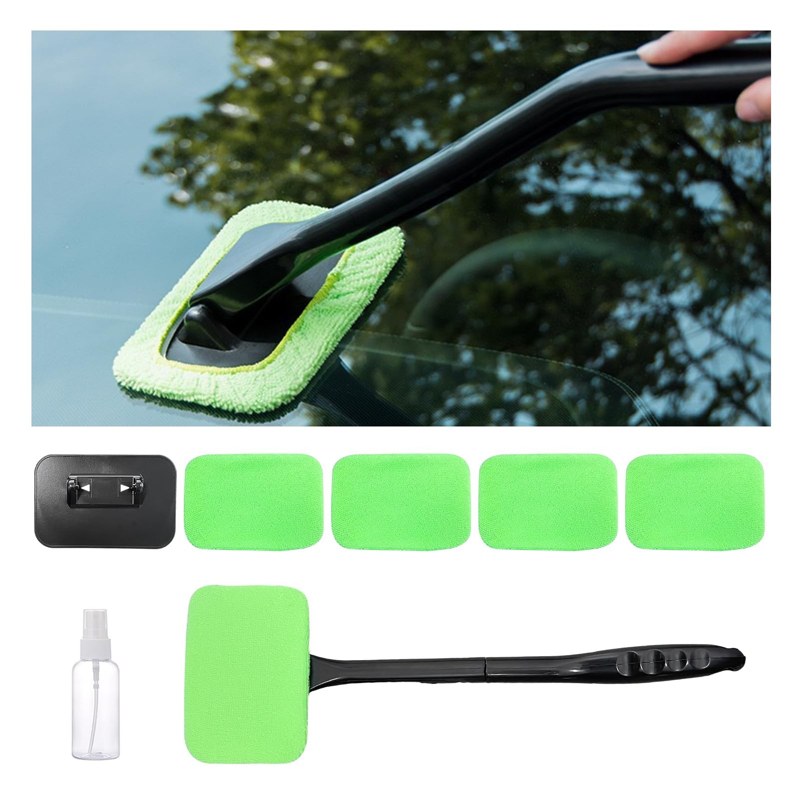 Augeny Car Windshield Cleaning Tool, Microfiber Window 1 Count (Pack of 1)