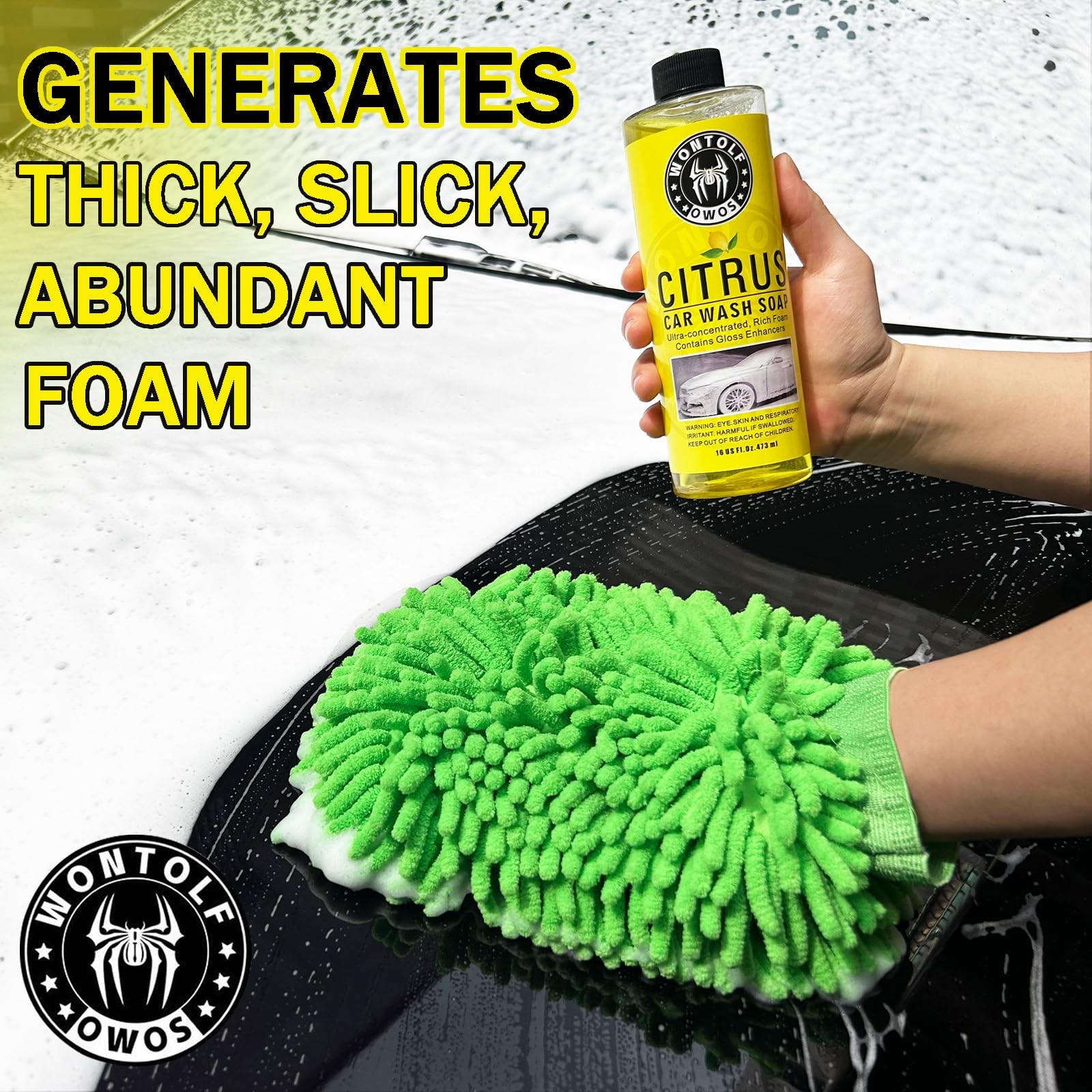 Wontolf Complete Car Wash Cleaning Kit, Interior 2.29 Fl Oz (Pack of 7)