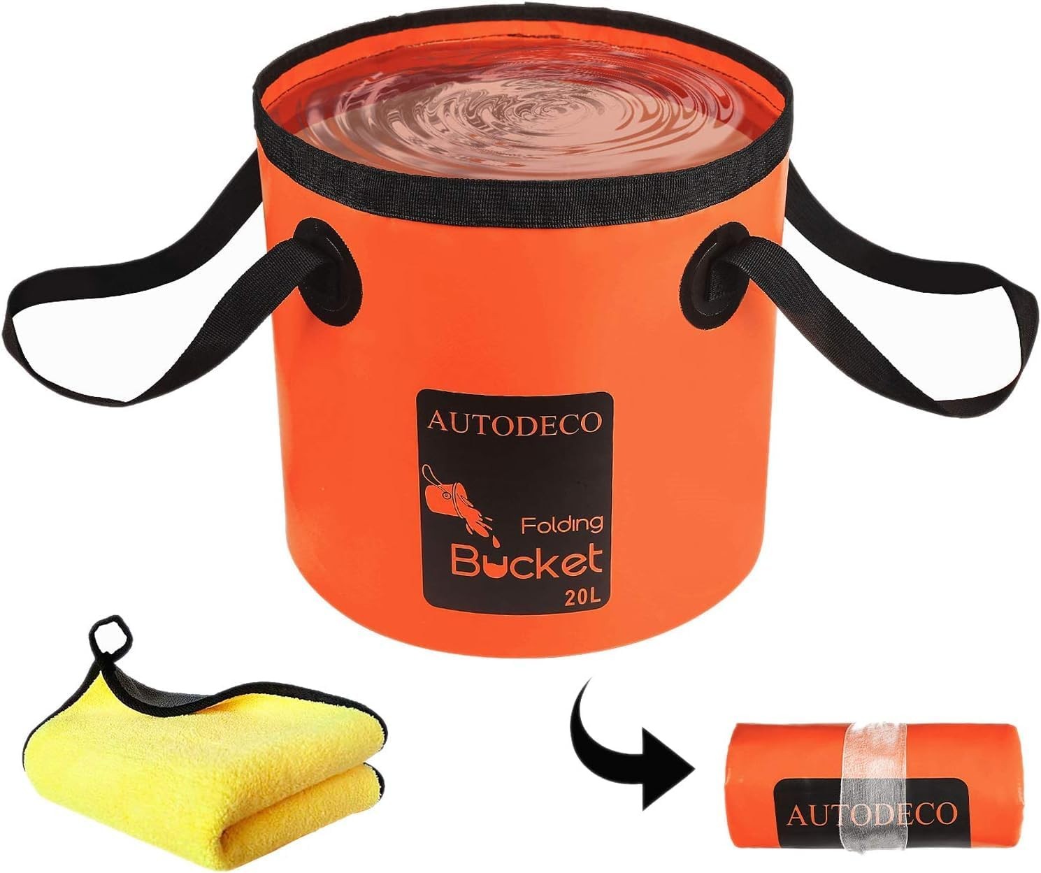 Collapsible Bucket 5 Gallon 20L Folding Portable Water Container Wash Basin