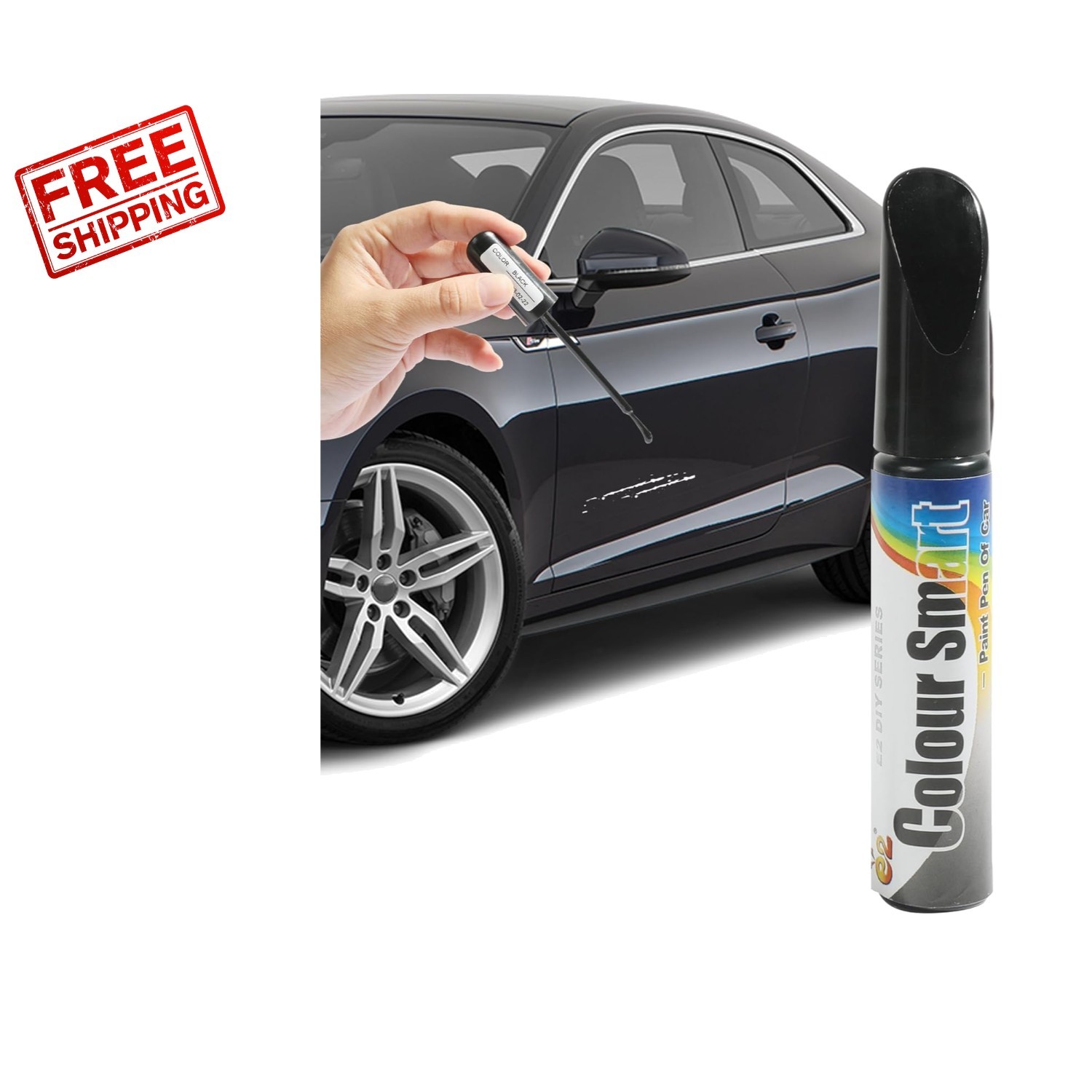 Deep Scratch Touch-Up Paint Pen – Fast Drying, Black, 12 ML for Vehicle Care