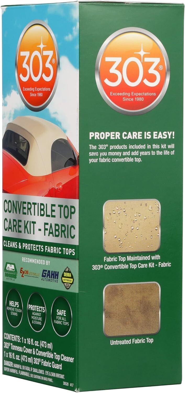 303 Products Convertible Fabric Top Cleaning and Care Kit, 2- Pack, 16 Fl Oz NEW