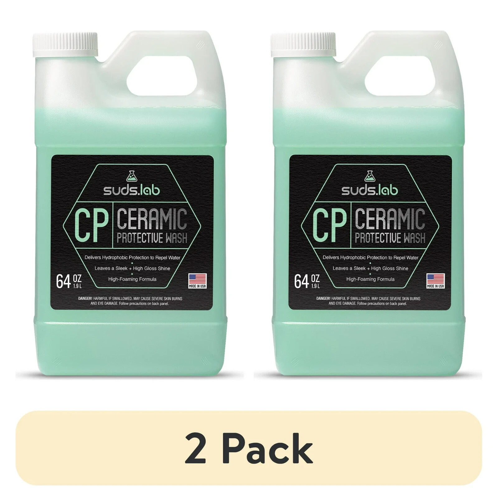 (2 pack) Suds Lab Ceramic Protective Vehicle Wash – 64 oz bottle