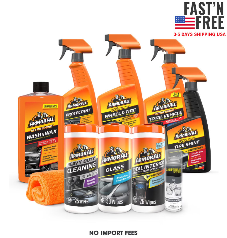 Armor All Car Care Cleaning and Automotive Car Wash Kit – 10 Piece Set