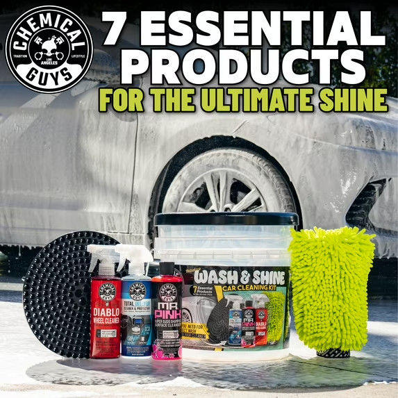 PREMIUM Professional Wash & Shine Car Cleaning Kit (7 Essential Products) – SALE