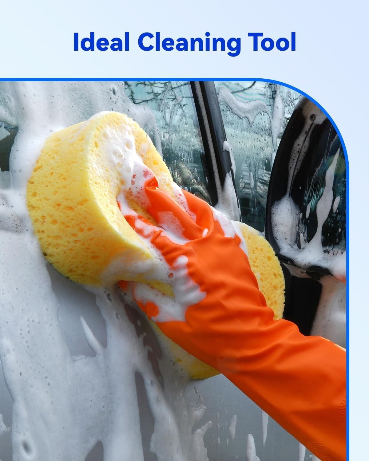 Durable Multi-Use Cleaning Sponge, 9.1×4.3 IN – Odor Resistant & Super Absorbent