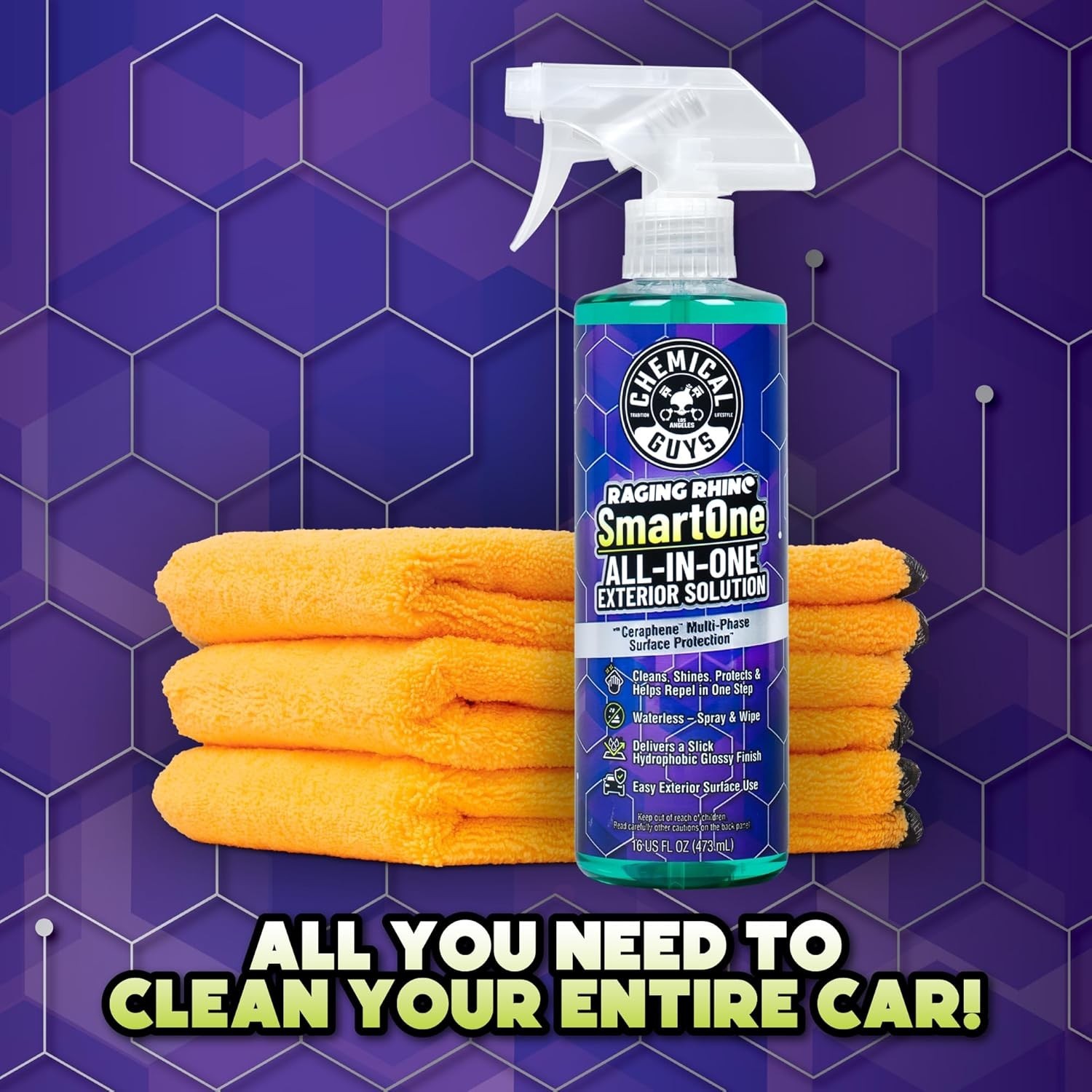 New Raging Rhino Waterless Car Wash And Quick Detailer Spray No Rinse 20 Fl Oz