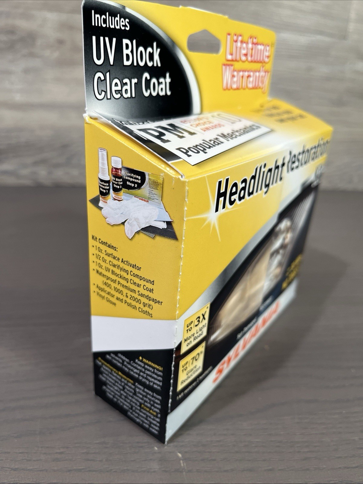 SYLVANIA – Headlight Restoration Kit – 3 Easy Steps to Restore Headlights New
