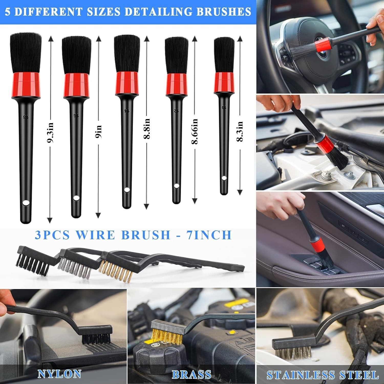 Comprehensive 42-Piece Car Detailing Kit – Interior & Exterior Cleaning Tools