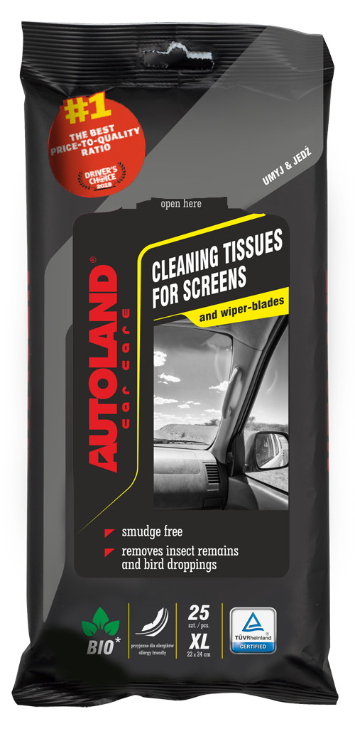 AUTOLAND car van GLASS MIRROR HEADLIGHT CLEANING WIPES 25pcs CLEARENCE SALE