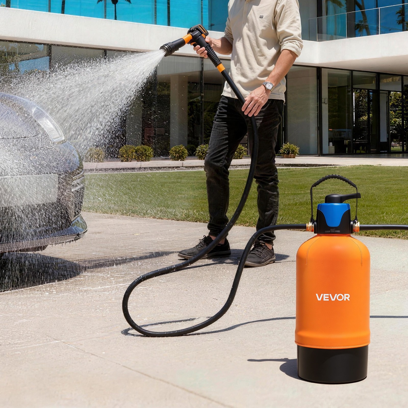 VEVOR Deionized Water System for Spotless Car Wash with 10L DI Resin & Bypass
