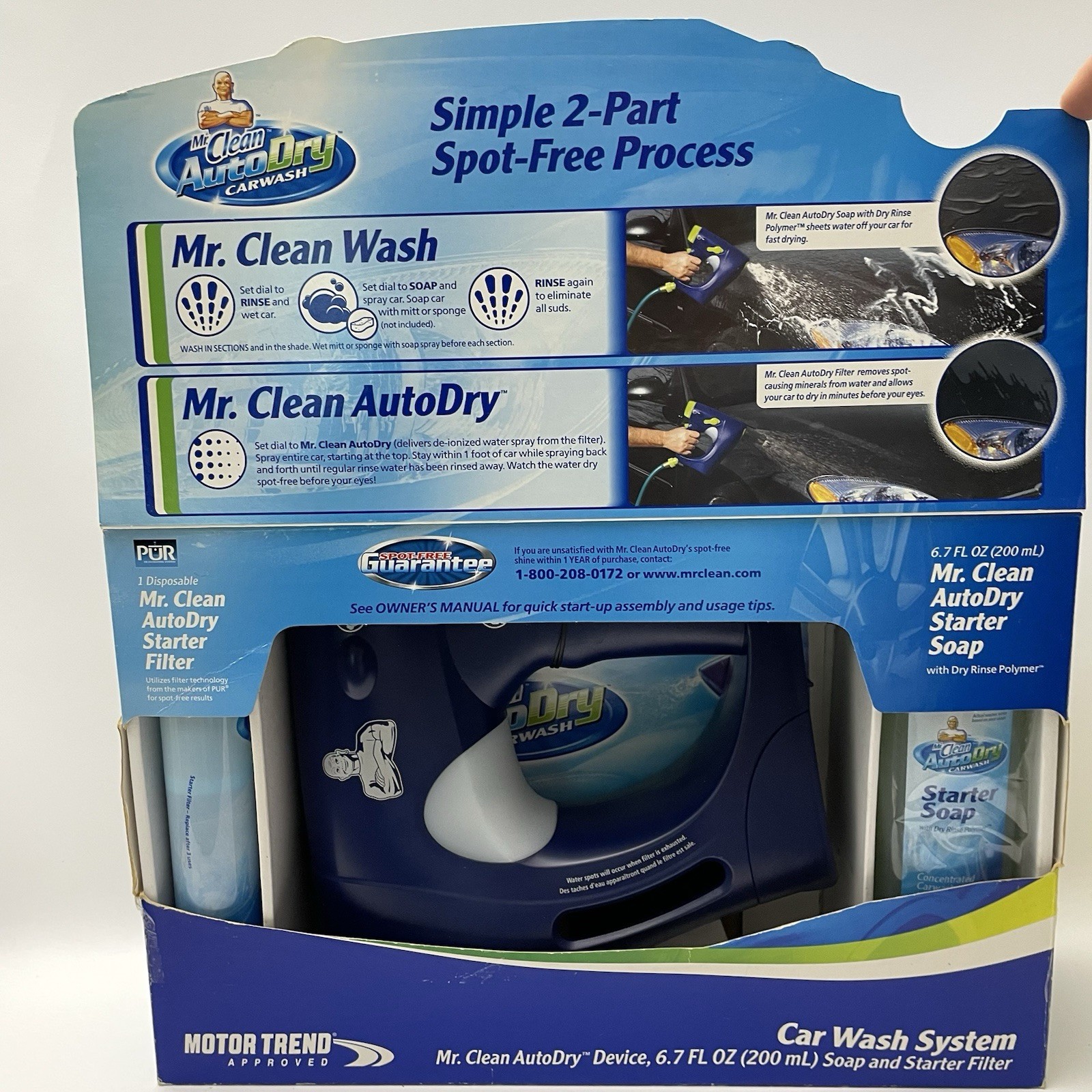 NEW Mr Clean Auto Dry Car Wash Spot-Free Clean Shine Spray Starter Kit NIB