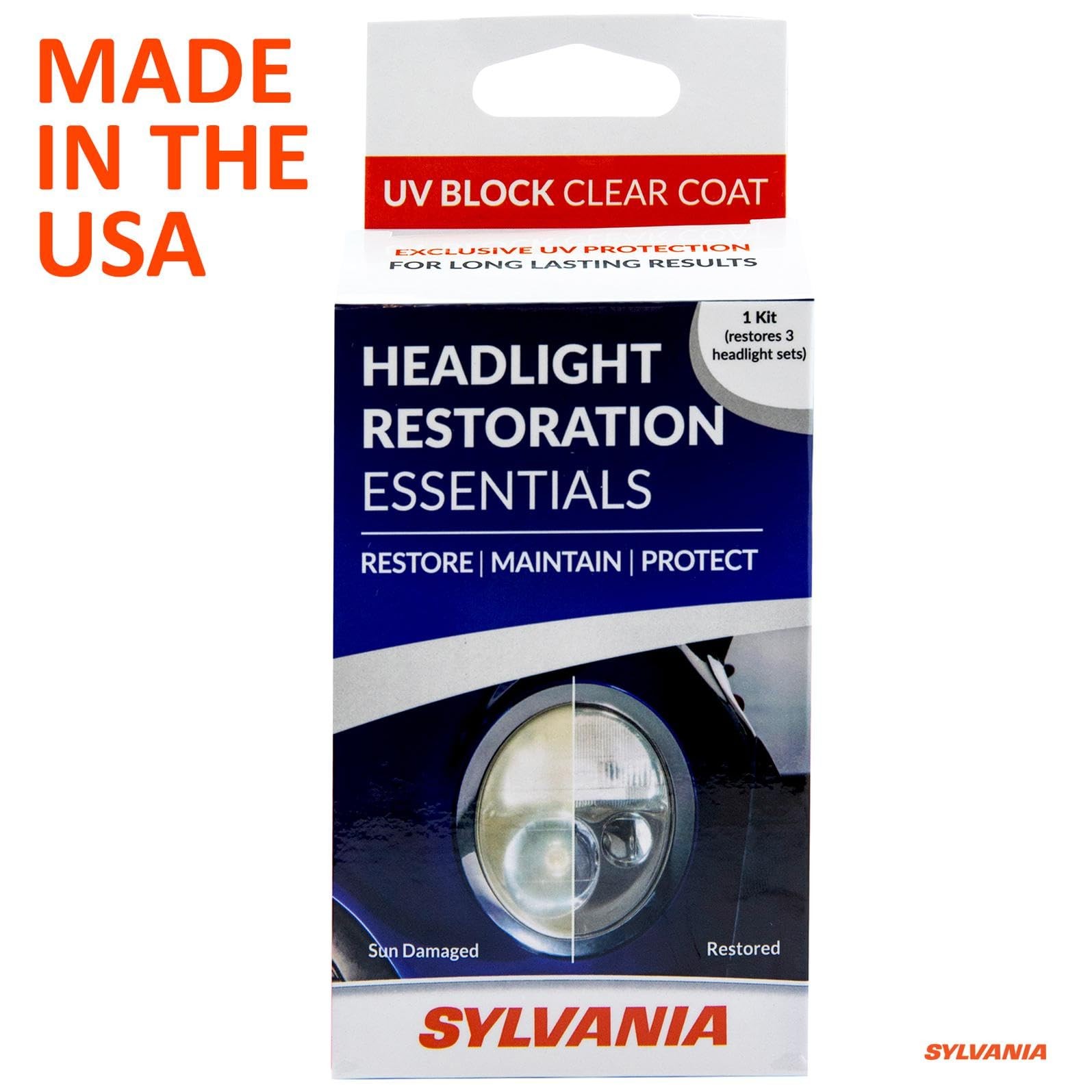SYLVANIA – Headlight Restoration Essentials Kit – UV Block Clear 1 fl. oz
