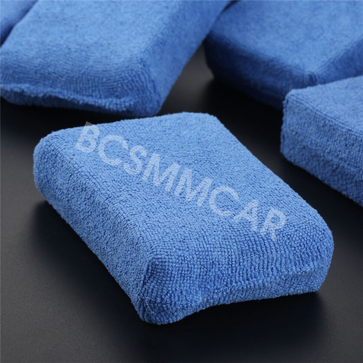 Microfiber Foam Sponge Applicator Pad Blue Car Wash Wax Polish Detailing Cleaner