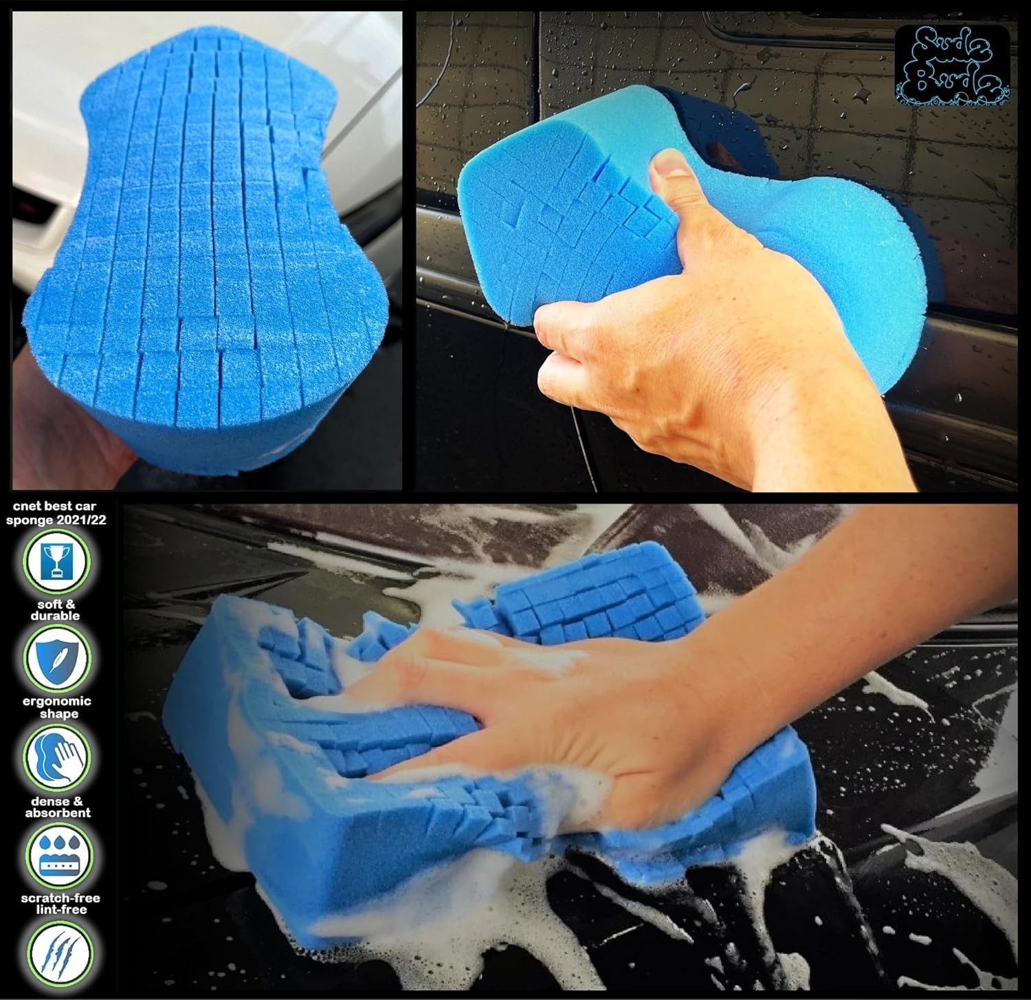 2-Pack Jumbo Car Wash Sponges – Soft, Durable Foam for Scratch-Free Detailing