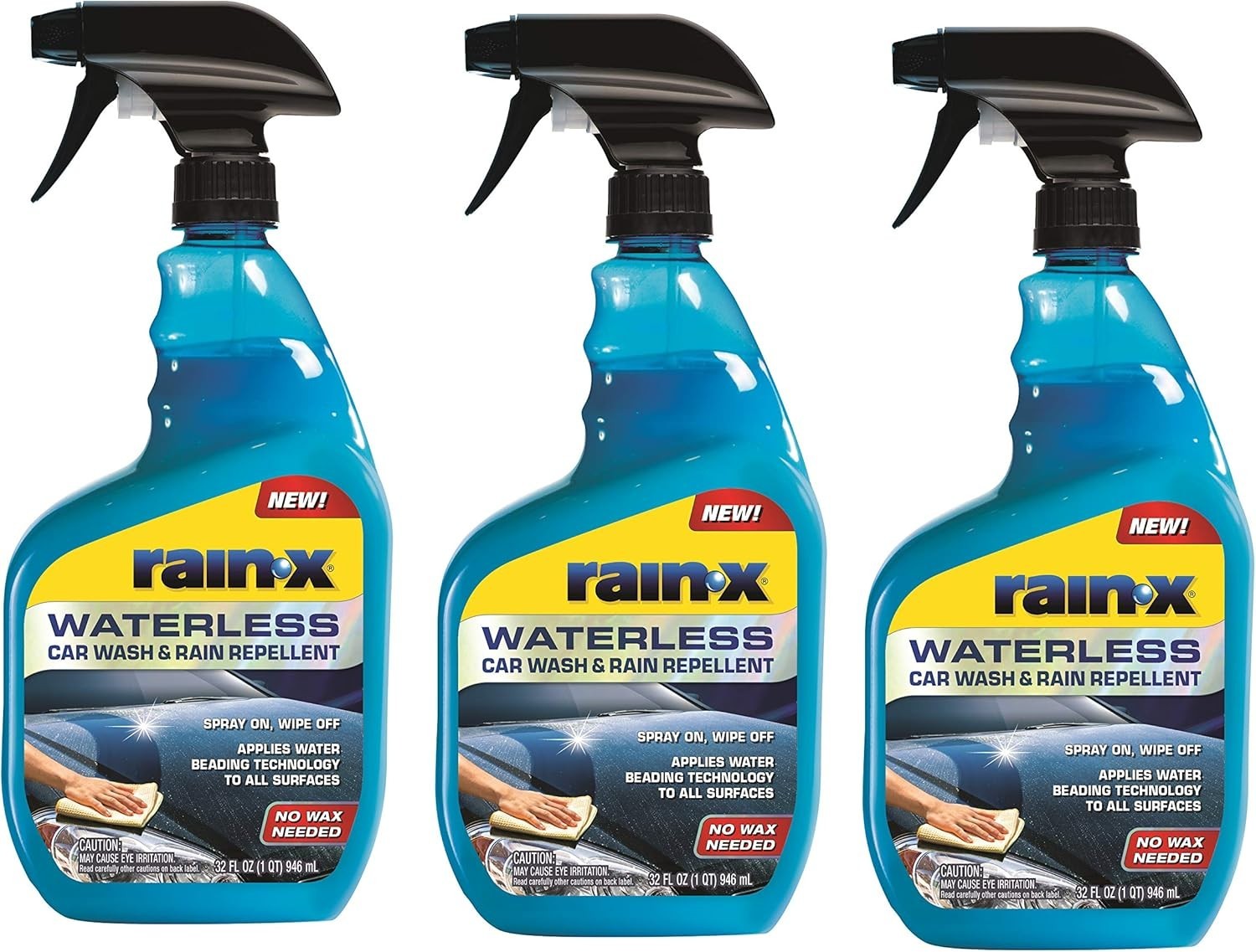 Ultimate Waterless Car Wash & Rapid Rain Repel Spray – 3 Pack 23 oz Bottles