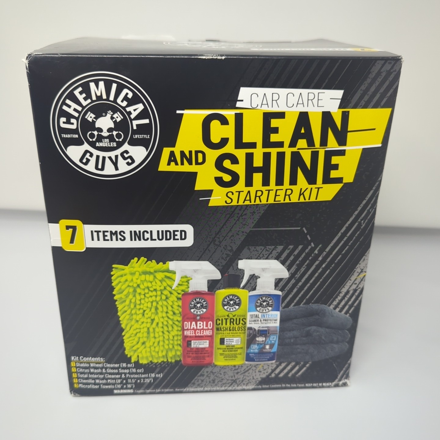 Chemical Guys HOL357 Clean & Shine Car Wash Starter Kit – 7 Piece Set New Sealed