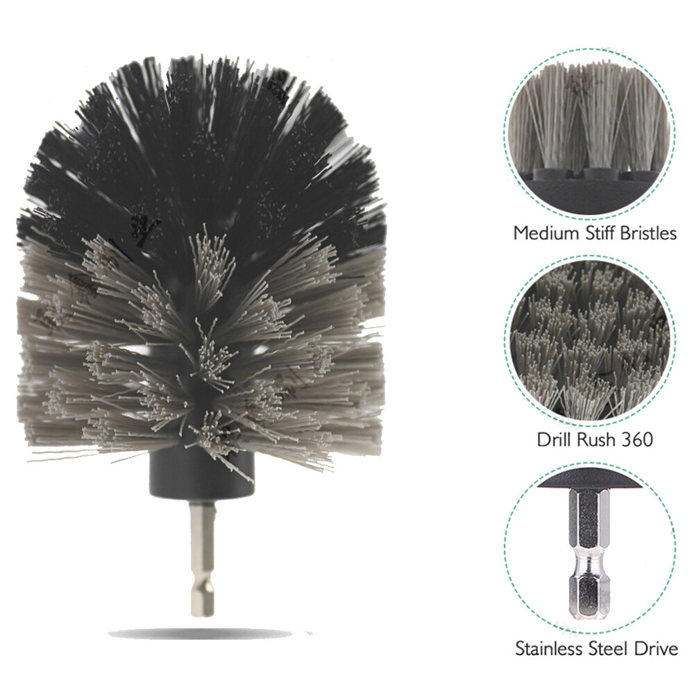4pcs Home Drill Brush Attachment Power Scrubber Car Clean Kit Combo Scrub Basin