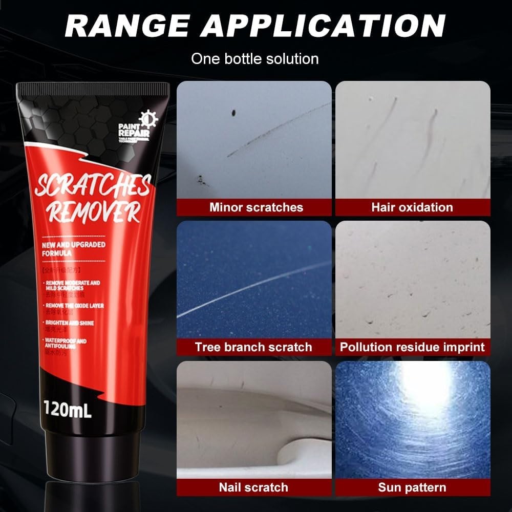 All-In-One Car Scratch Repair Kit – 2 PCS Polishing Wax & Sponge Included