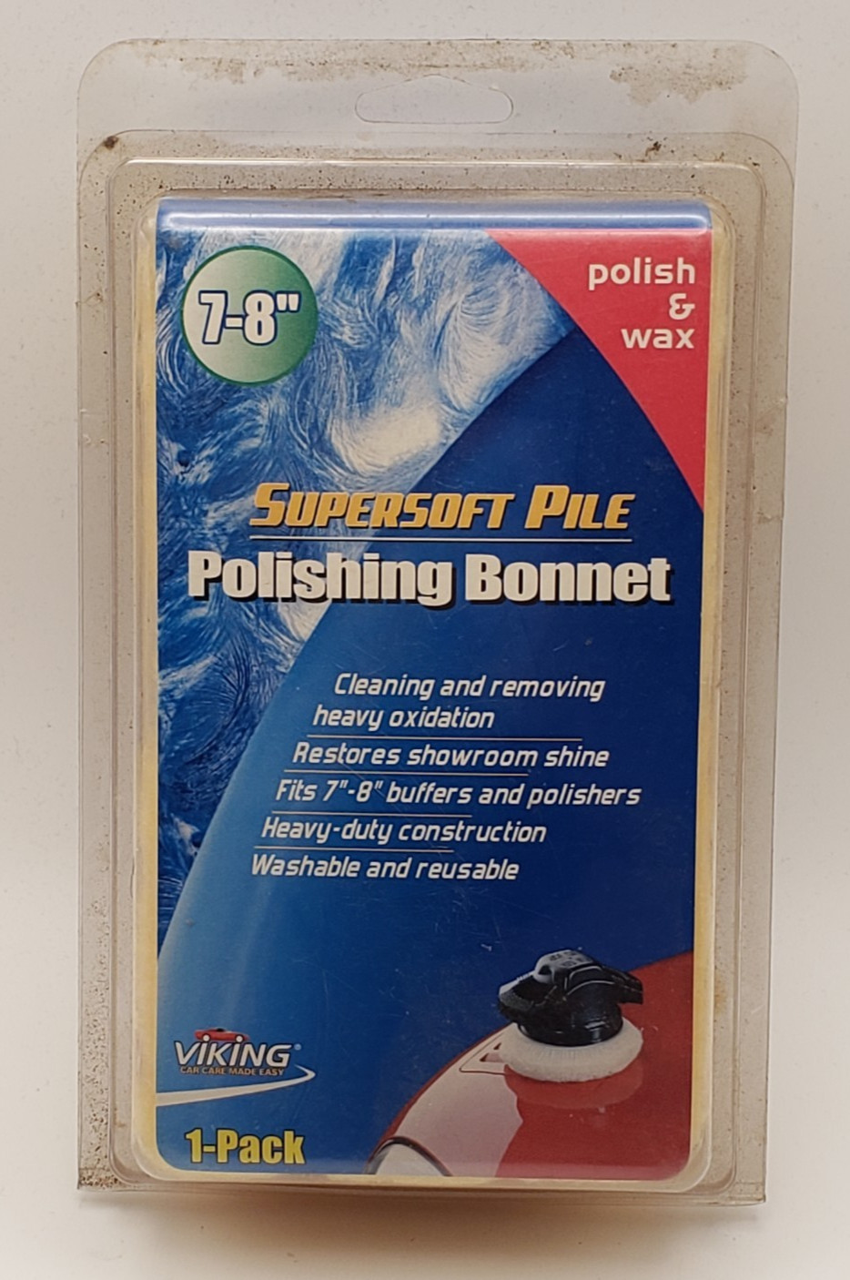 Viking Car Care 7-8″ Supersoft Pile Polishing Bonnet – 1 Pack