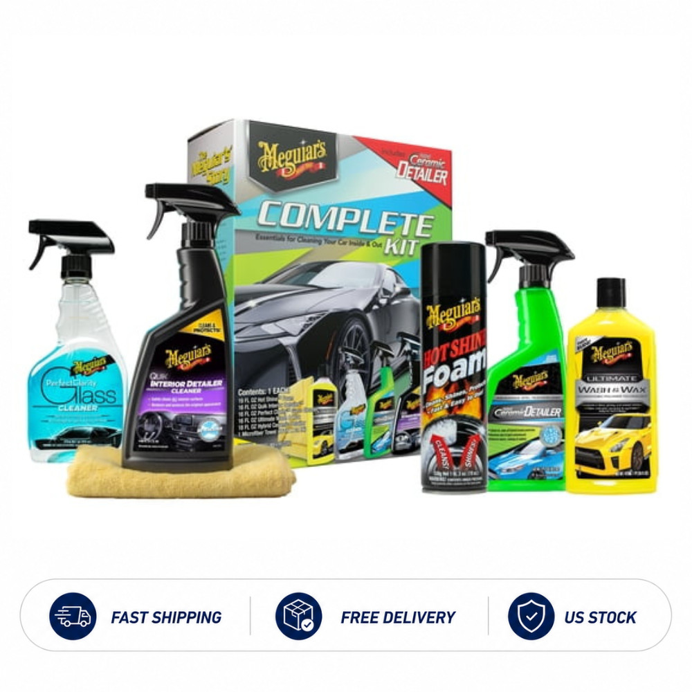 Meguiar’s Complete Car Care Kit, Car Detailing Gift Set for Car Lovers US