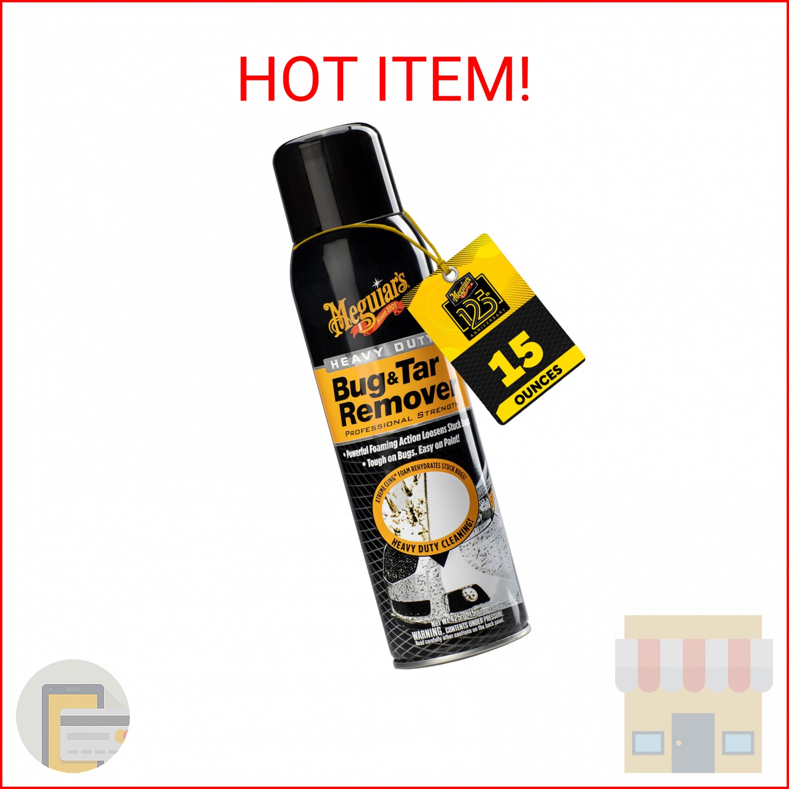 Meguiar’s Heavy Duty Bug & Tar Remover, Quick Bug and Tar Remover Spray for Deta