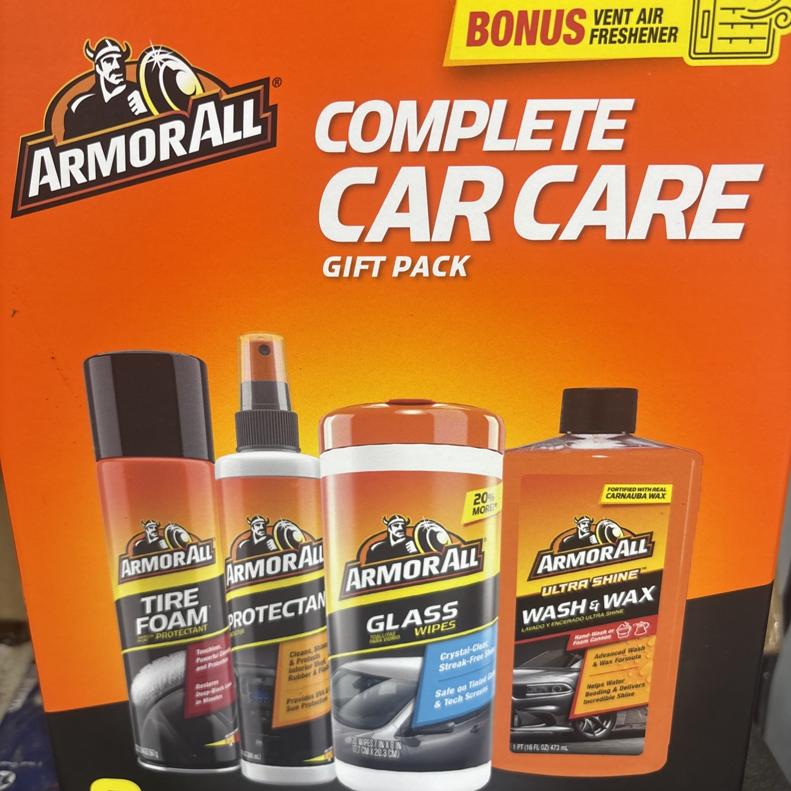Armor All Complete Car Cleaning Care Kit 5 Piece Set with Bonus Air Freshener