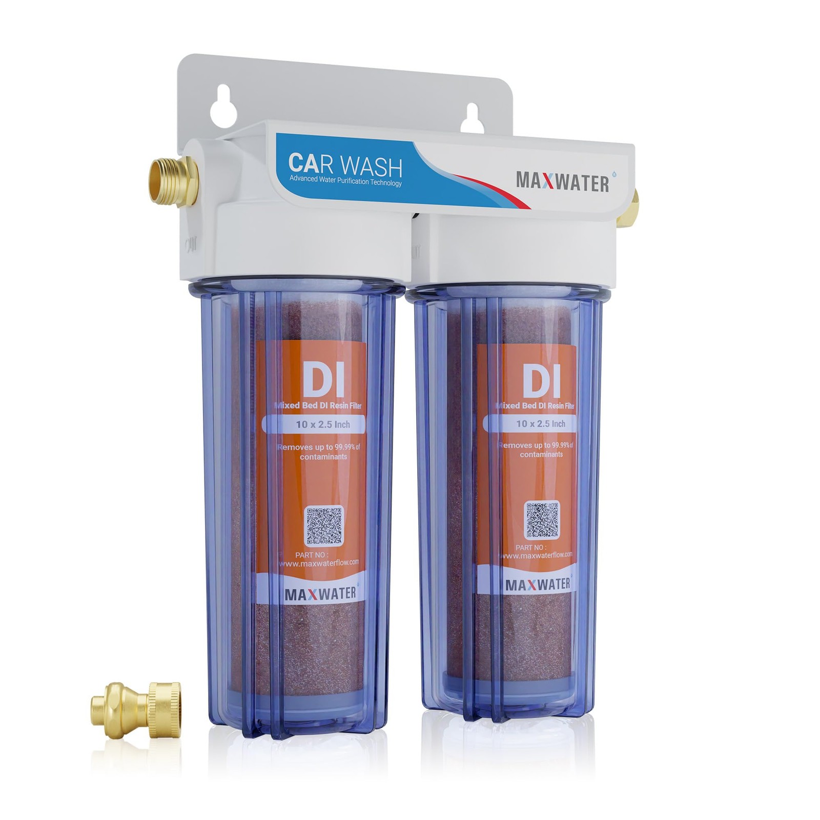 2 Stage Deionized Spot Free Car Rinse Unit, Car Wash System Clear Housing